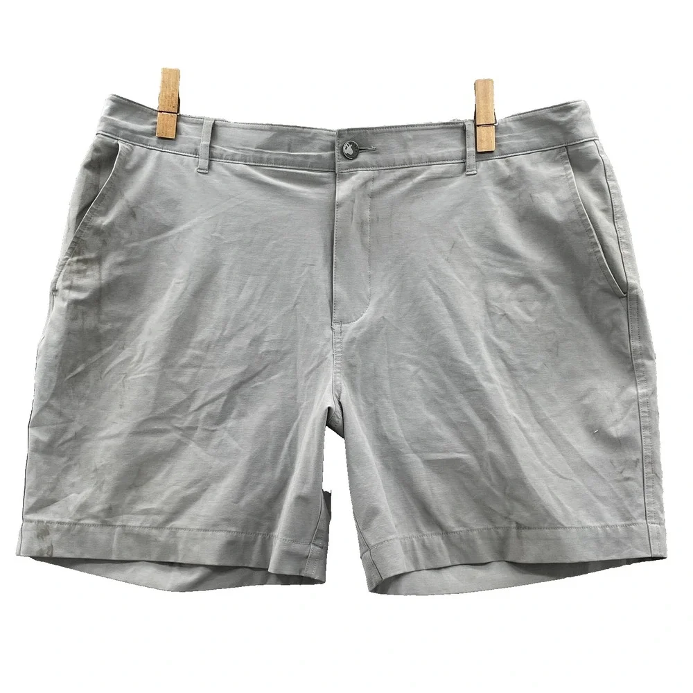 Faherty All Day Shorts Men 40x6* Gray Chino Preppy Outdoor Golf Performance Surf